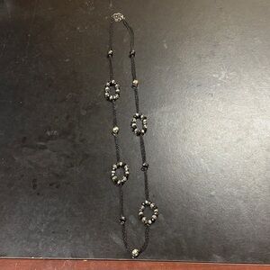 Elegant Black and Silver Necklace